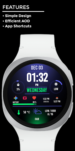 Night 21D - Digital Watch Face Screenshot 1