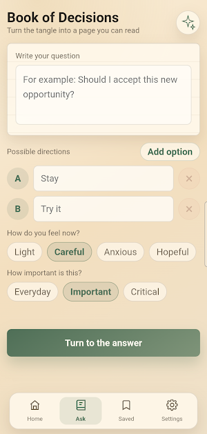Book of Decisions Screenshot 1