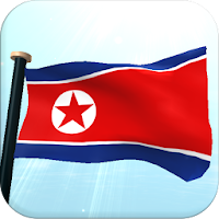 North Korea Flag 3D Wallpaper