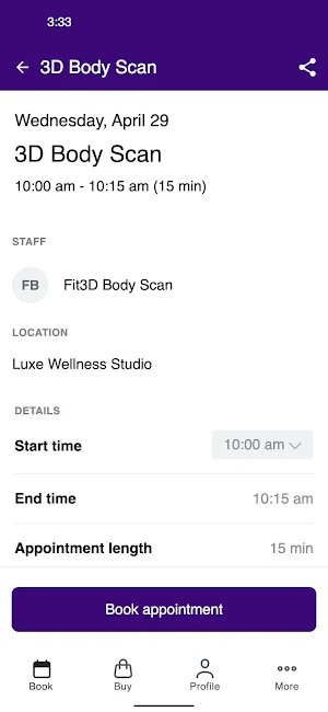 Luxe Wellness Studio Screenshot 2
