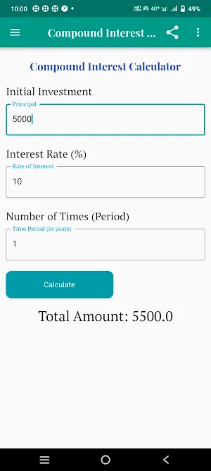 Compound Interest Calculator Screenshot 3