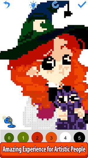 Halloween Pixel Art:Paint by Number, Coloring Book Screenshot 3
