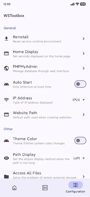 WSToolbox-PHP Dev & Web Server Screenshot 2