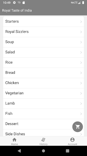 Royal Taste of India Screenshot 1