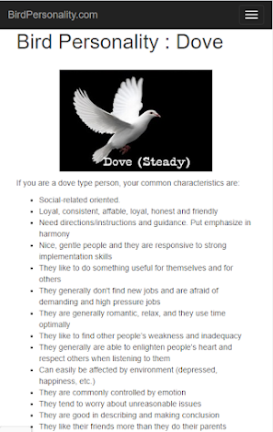 Bird Personality Screenshot 1