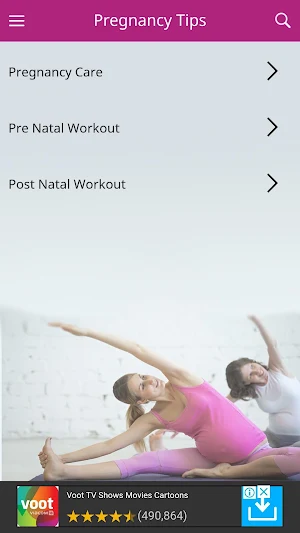 Pregnancy Tips and Exercise Videos Screenshot 1