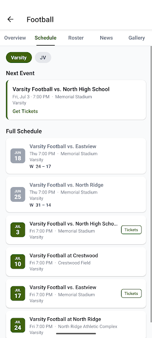 Bessemer City High Athletics Screenshot 1