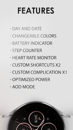 Rose Gold v2 analog watch face Screenshot 3