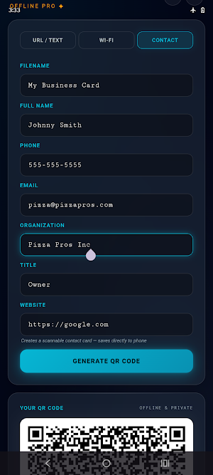 QR Code Generator Offline Screenshot 3