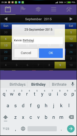 Singapore Calendar Screenshot 1