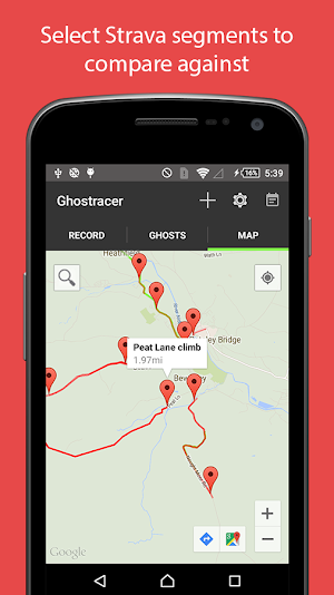 Ghostracer - GPS Run & Cycle Screenshot 1