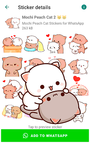 Mochi Peach Cat Stickers Screenshot 3