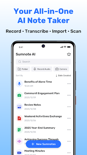 Sumnote AI: AI Note Taking Pro Screenshot 0
