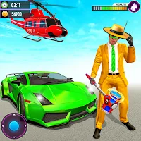Flying Mask Rope Hero Robot Crime Gangster City