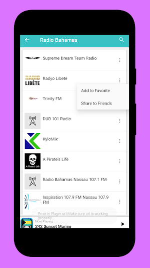 Radio Bahamas Stations + Radio Online - Free FM Screenshot 1