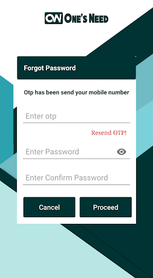 Delivery  App - One's Need Screenshot 1