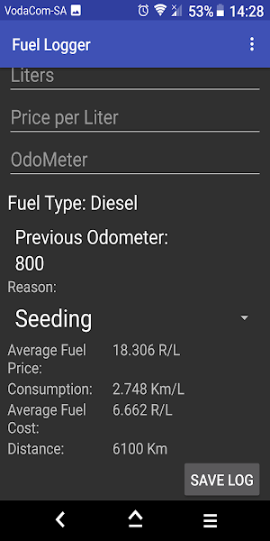 FuelLog Screenshot 3