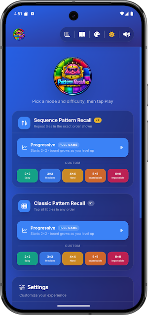 Pattern Recall v2 Offline Play Screenshot 2