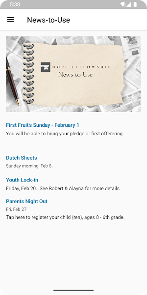 HFCBrandon (Hope Fellowship) Screenshot 1