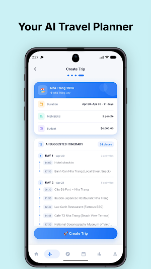 TripUp - AI Trip Planner Screenshot 1