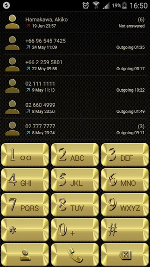 Theme for ExDialer Metal Gold Screenshot 1