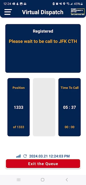 PANYNJ Virtual Taxi Dispatch Screenshot 3