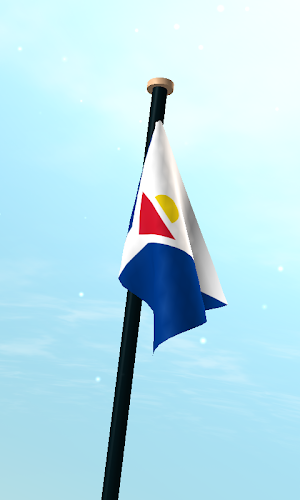 Saint Martin Flag 3D Wallpaper Screenshot 2