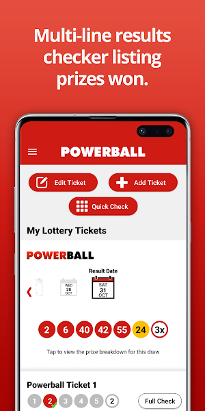 Powerball Numbers Screenshot 2