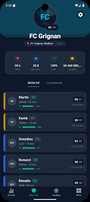 Foot Club Control Screenshot 1