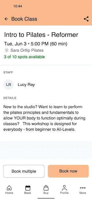 Sara Ortlip Pilates, LLC Screenshot 2