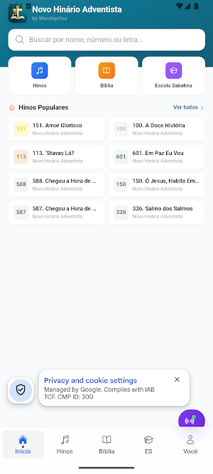 Novo Hinário Adventista - SDA Screenshot 0