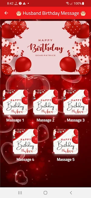 husband Birthday wishes Screenshot 0