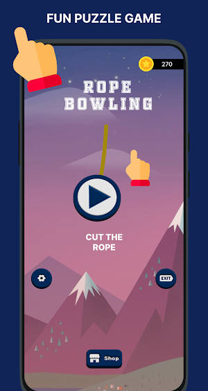 Bowling Rope Cut - Puzzle Game Screenshot 0