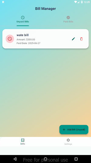 Bill Manager Screenshot 3