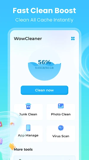 Wow Cleaner - Hi Optimization Screenshot 1