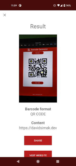 Barcode Scanner Screenshot 1