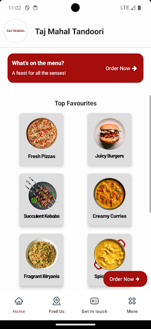Taj Mahal Tandoori Screenshot 0