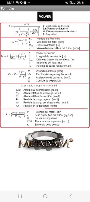Calculo de Bombas de agua Screenshot 3
