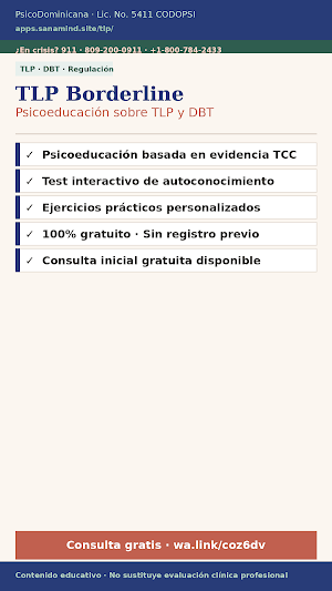 TLP Borderline -Psicoeducación Screenshot 0