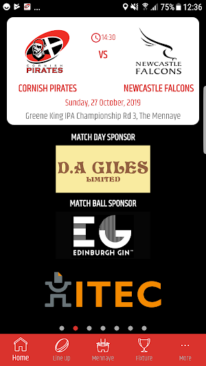 Cornish Pirates Rugby Club Screenshot 0