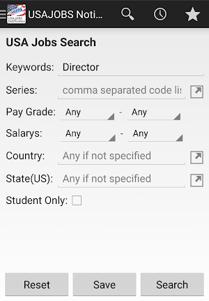 USA Jobs Notification Screenshot 0