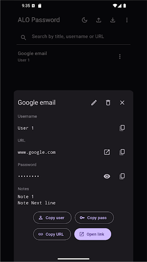 ALO Password Screenshot 2