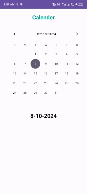 Calender Screenshot 1