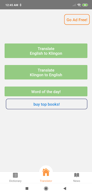 Klingon English Translator Screenshot 0