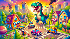 Dino Game City Destruction Screenshot 0