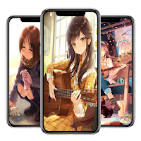 Guitar n Girl Wallpaper & Live