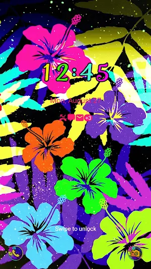 Neon Color Flower - Wallpaper Screenshot 1