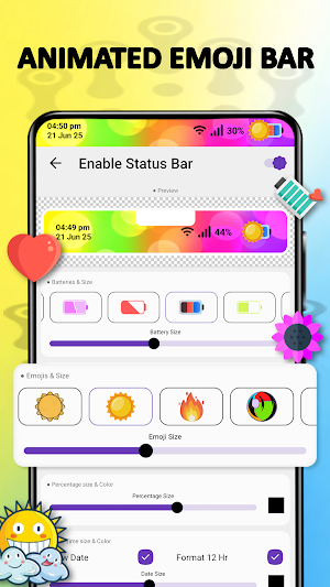 Emoji Battery Bar Screenshot 1