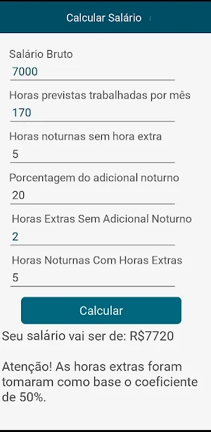 Calculadora de Salário Líquido Screenshot 2