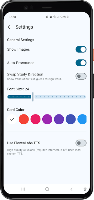 WordCards Learn Languages Screenshot 1